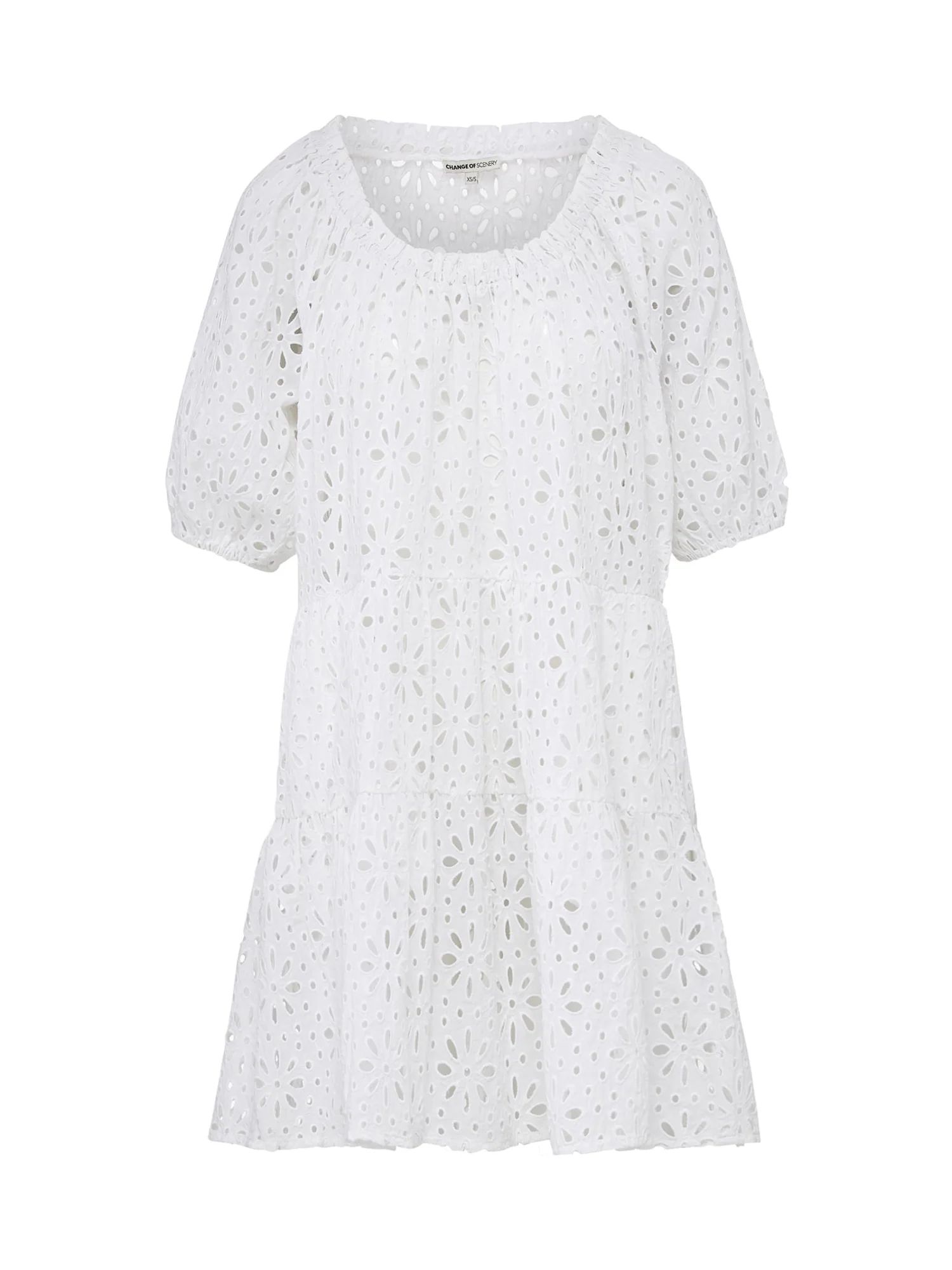 Kelly Dress Fresh White Seaside Eyelet | Change of Scenery