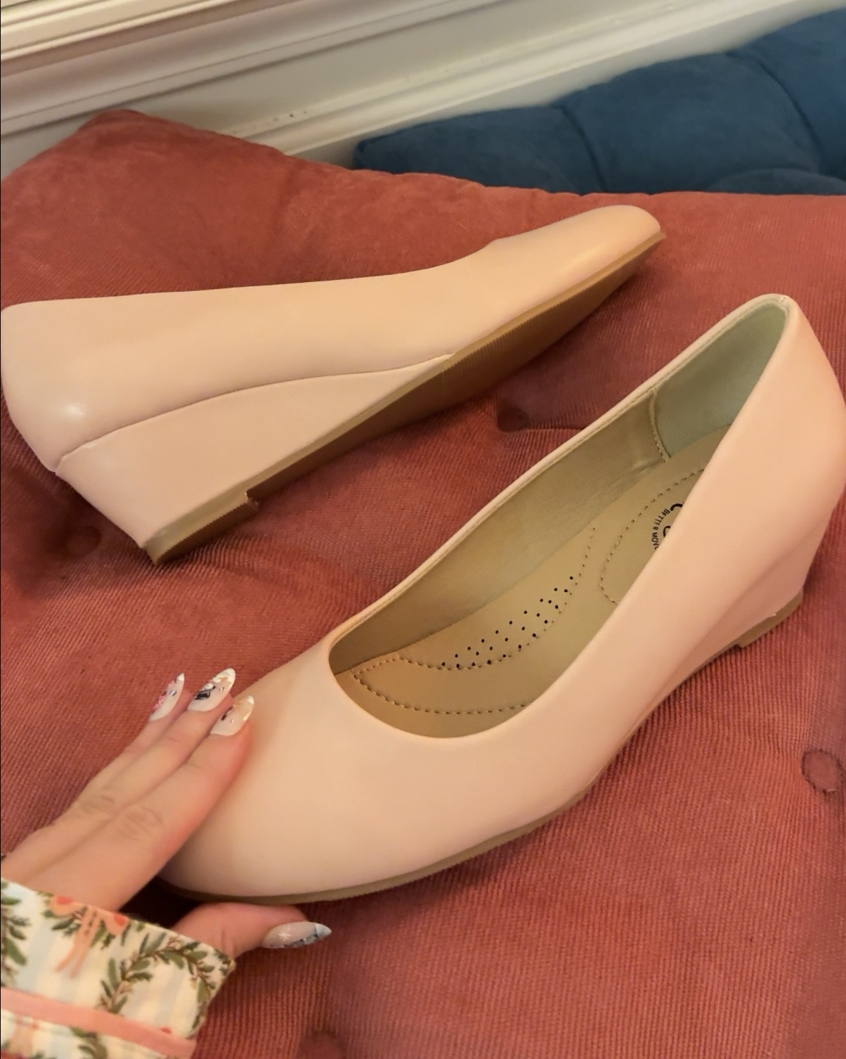 baby pink wedges | affordable heels 