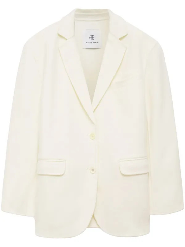 ANINE BING Karierter Quinn Blazer | Weiß | FARFETCH DE | Farfetch Global
