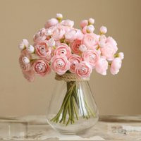 6pcs/Bunch Ranunculus Artificial Flowers Mini Peony Bouquets Fake Flower for Wedding DIY Floral Bridal Centerpieces Home Decor | AliExpress (US)