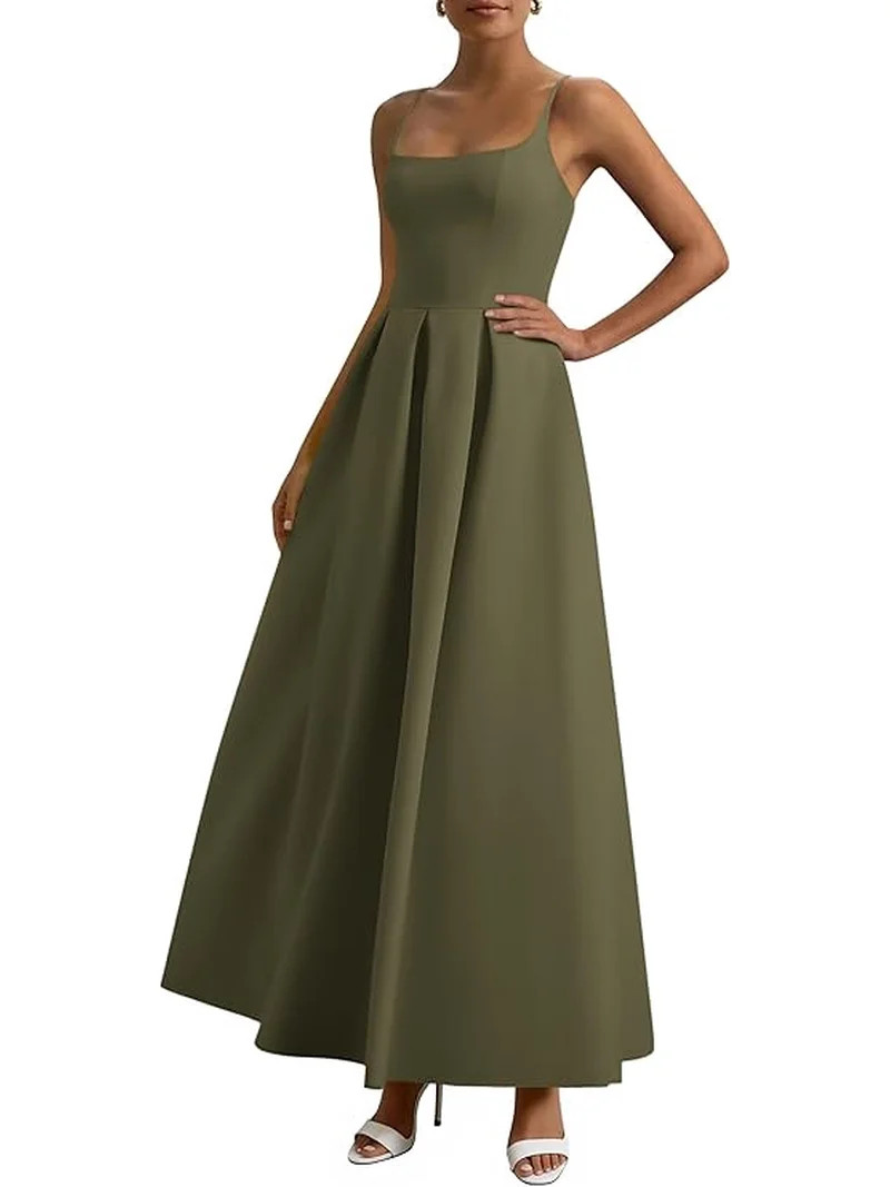 PRETTYGARDEN Cocktail Dresses for Women Spring Elegant Ruffle A Line Long Flowy Summer Formal Wed... | Walmart (US)