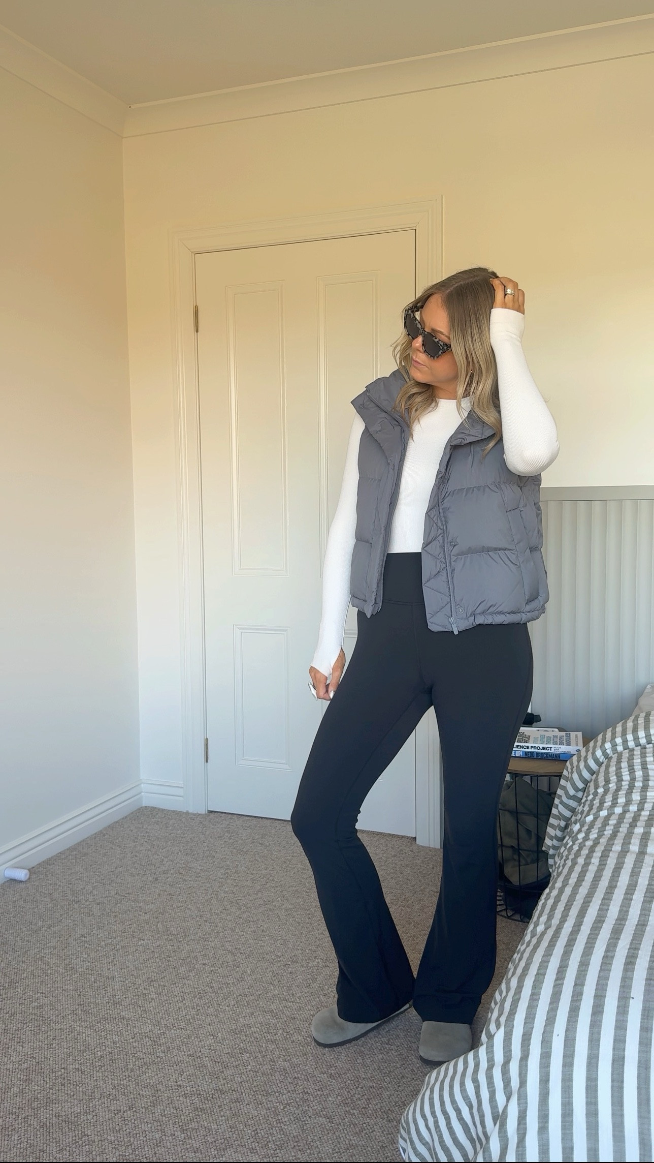 Saturday sport in fabulous lululemon flare tights and a cropped puffer vest. I’m a 10 in the tights and vest x

#LTKautumn 

#LTKstyletip #LTKaustralia