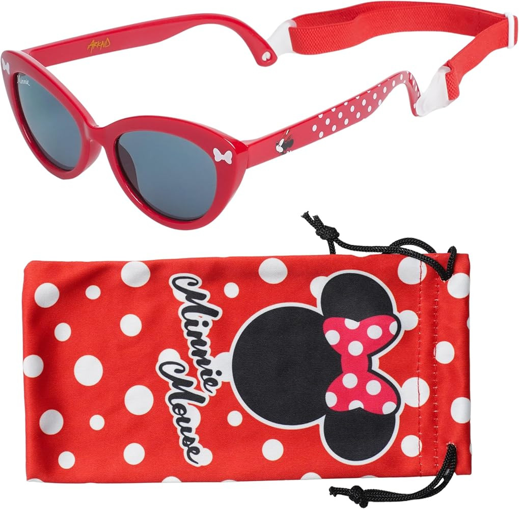 Minnie Mouse Official Baby Sunglasses | Disney Accessory with Carrying Case and Adjustable Strap ... | Amazon (US)