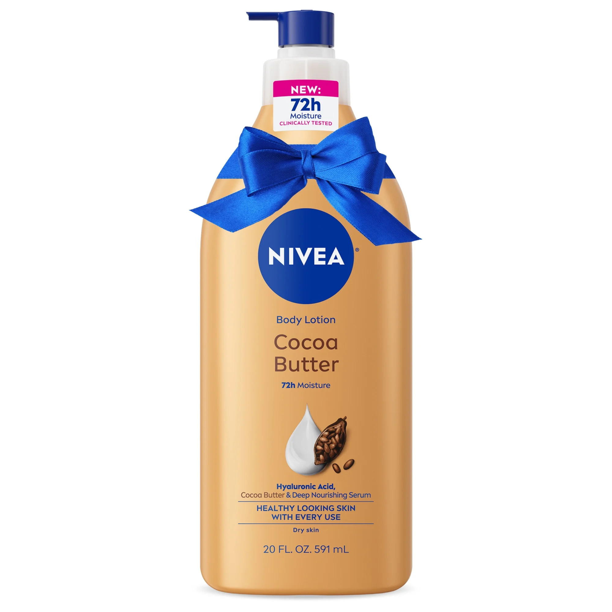 NIVEA Cocoa Butter Body Lotion with Hyaluronic Acid, 72 Hr Moisturizer, Holiday Gifts, 20 fl oz | Walmart (US)