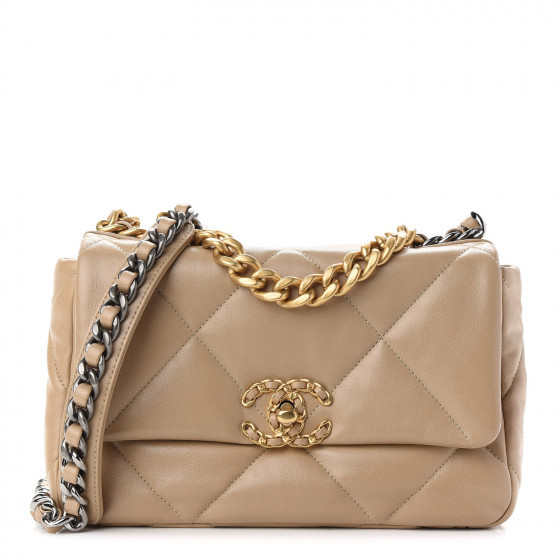 CHANEL

Lambskin Quilted Medium Chanel 19 Flap Dark Beige | Fashionphile