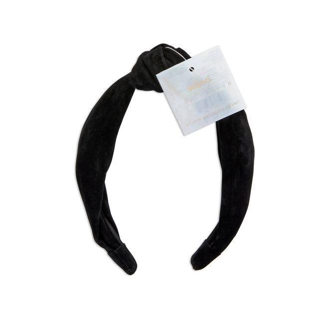 scunci Collection Knotted Suede Headband - Black | Target
