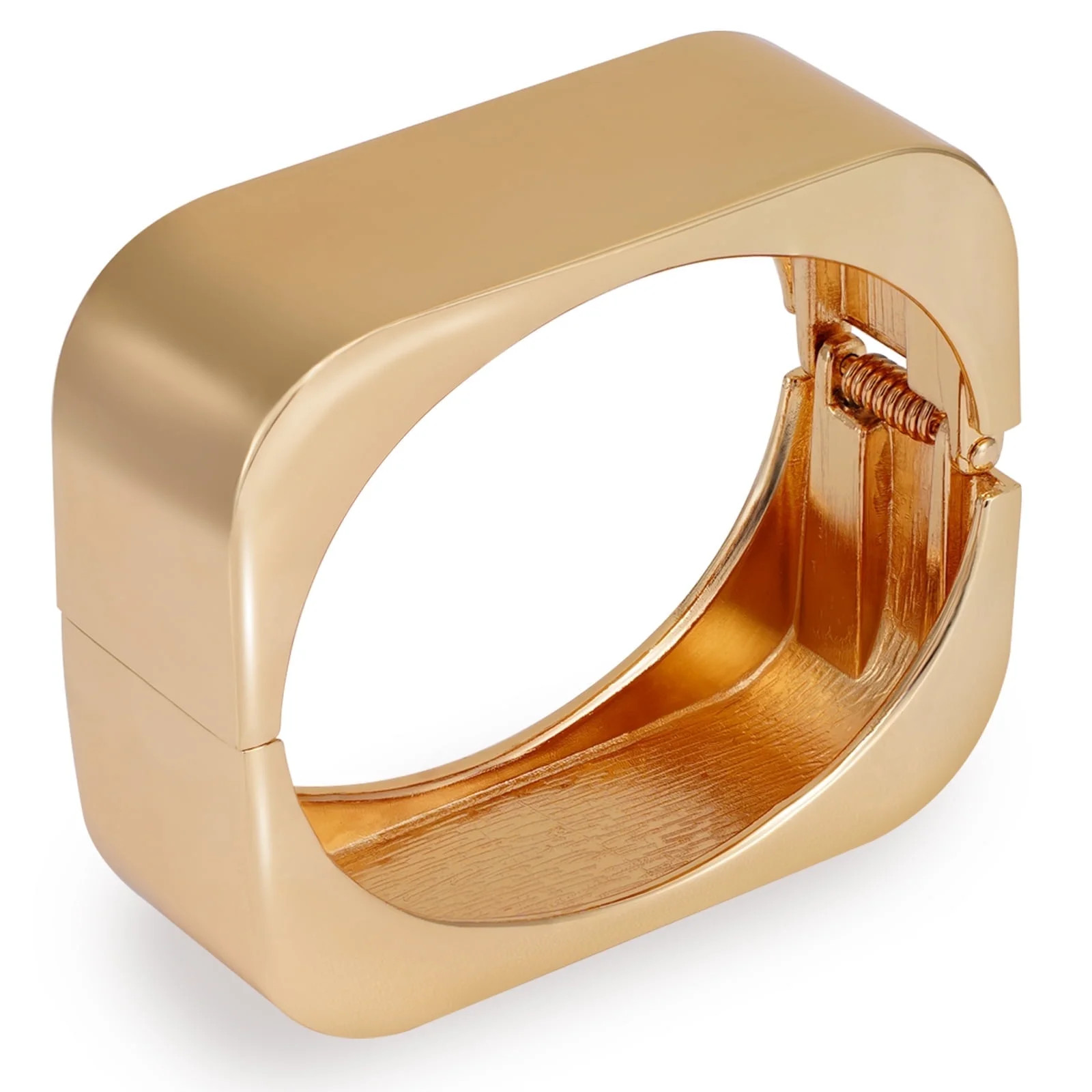 Fashion this season F&S Gold Bracelets for Women Gold Bangles Chunky Square Wide Cuff Bangle Stat... | Walmart (US)