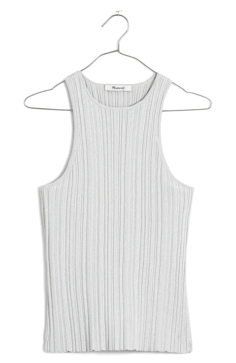 The Signature Shimmer Knit Cutaway Sweater Tank | Nordstrom