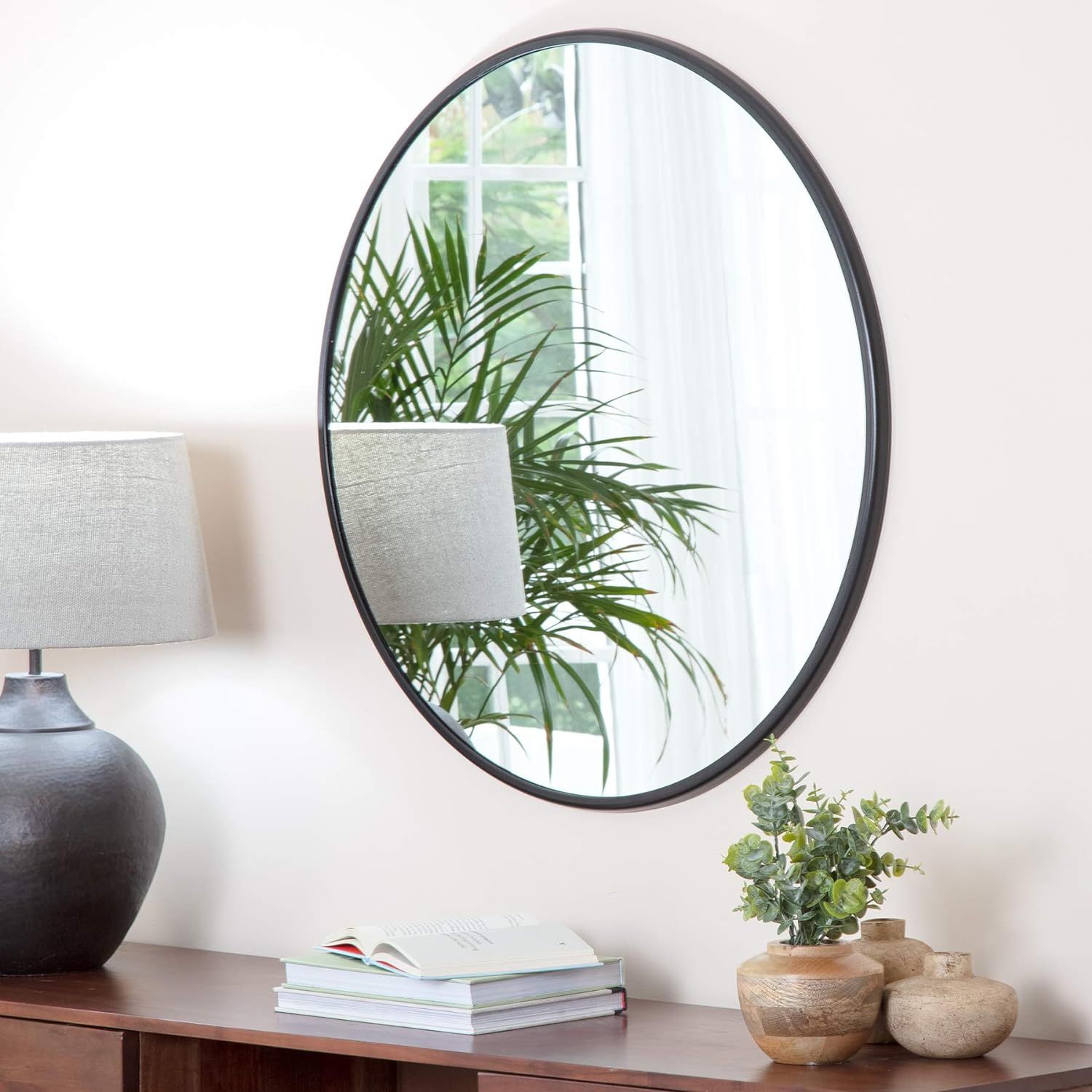 Habitat Adelina Black Circular Mirror | Amazon (US)