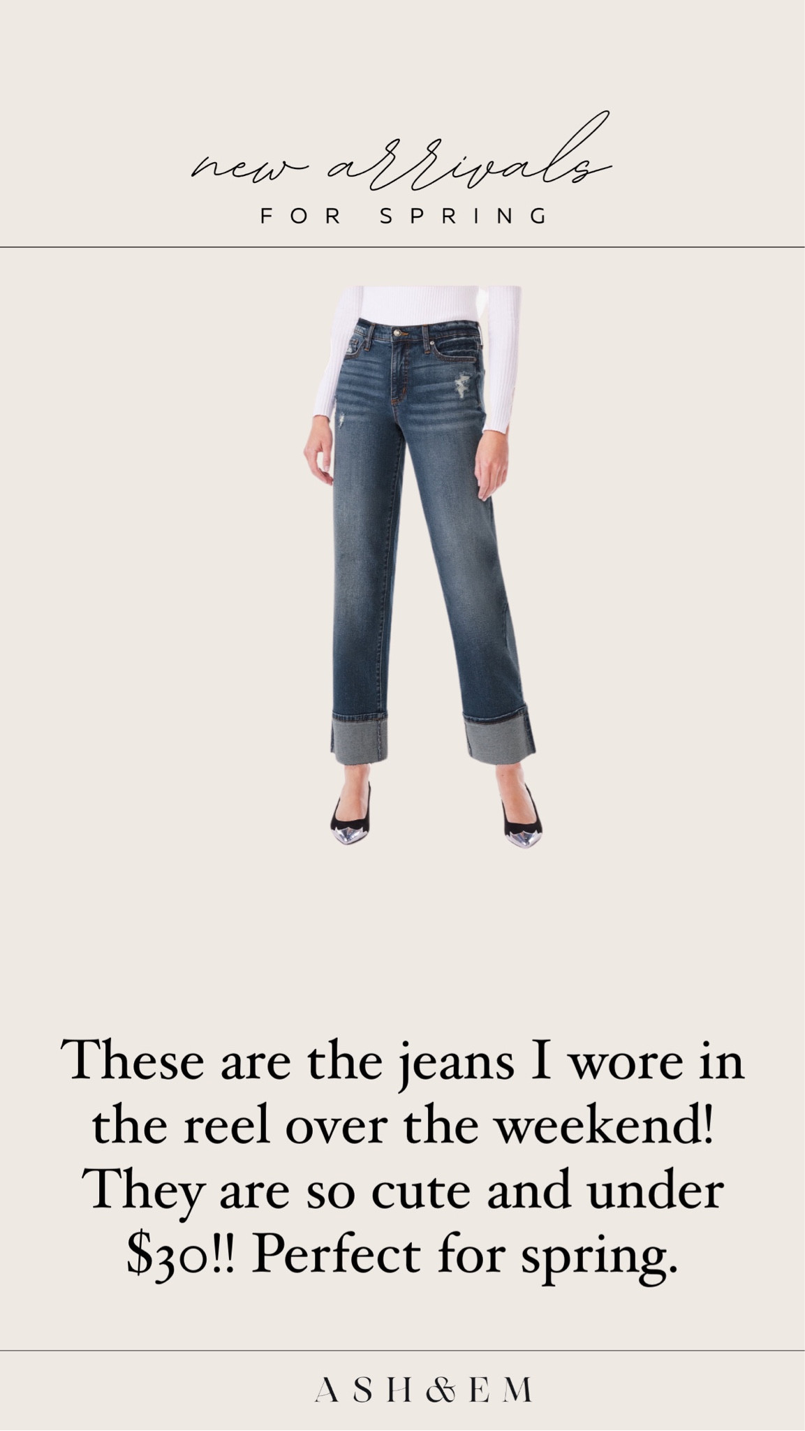 These are the cutest cuffed jeans and they are under $30!!!

#LTKSeasonal #LTKstyletip #LTKfindsunder50