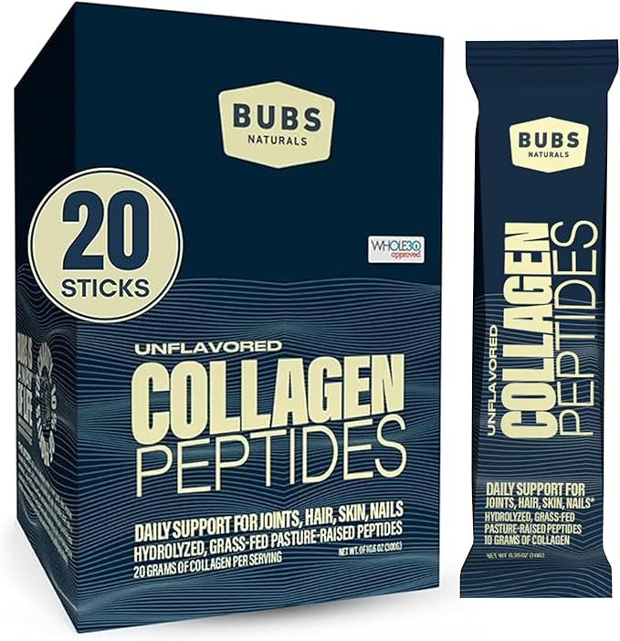 BUBS Naturals Unflavored Collagen Peptides Powder - Best Proteins for Joints & Skin - Pasture Rai... | Amazon (US)