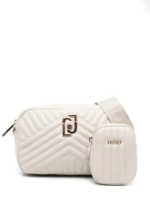 LIU JO Quilted logo-plaque Crossbody Bag - Farfetch | Farfetch Global