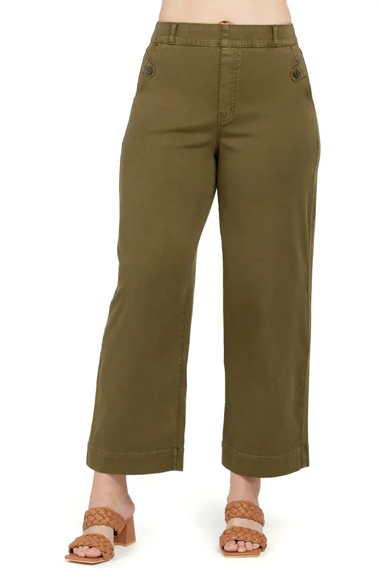 Stretch Twill Wide Leg Crop Pants | Nordstrom