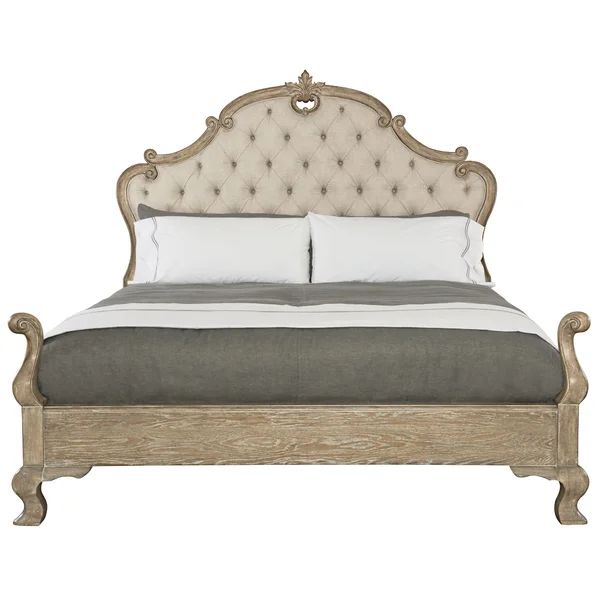 Campania King Tufted Solid Wood and Upholstered Standard Bed | Wayfair North America