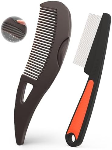 Dandruff Comb Removal 2PC Hollow Fine Tooth Scalp Detox Hair Care Tool | Amazon (US)