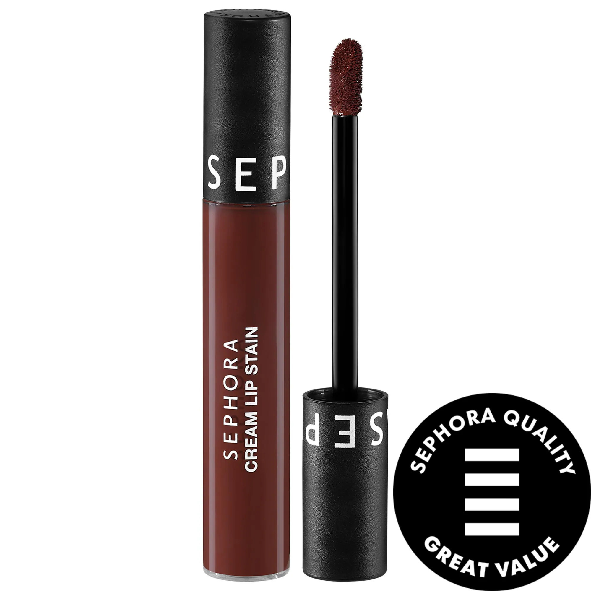 SEPHORA COLLECTION Cream Lip Stain 10HR Liquid Lipstick 123 Brownie 0.16 oz. / 5 mL | Sephora (US)