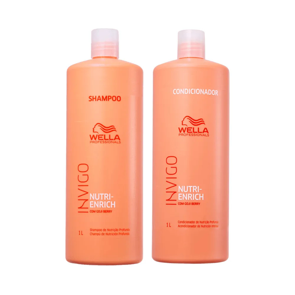 Kit Wella Professionals Invigo Nutri Enrich - Shampoo 1000 ml + Condicionador 1000 ml | Amobeleza (BR)