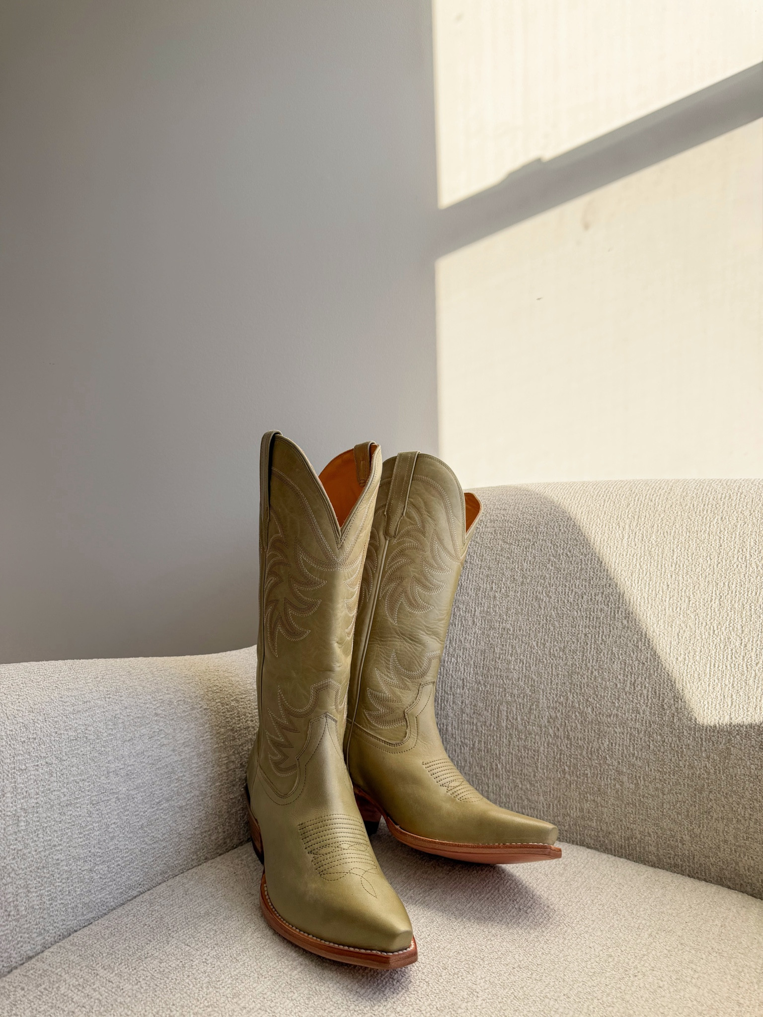 sage green cowboy boots 🫒 

#LTKootd #LTKSeasonal #LTKTall