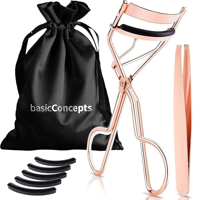 Eyelash Curler Kit (Rose Gold), Premium Lash Curler for Perfect Lashes, Eye Lash Curler with 5 Ey... | Amazon (US)
