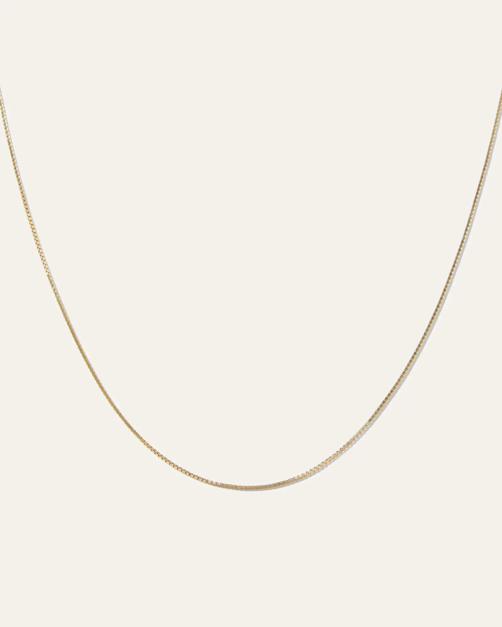 14K Gold Petite Box Chain Necklace in Yellow Gold | Quince