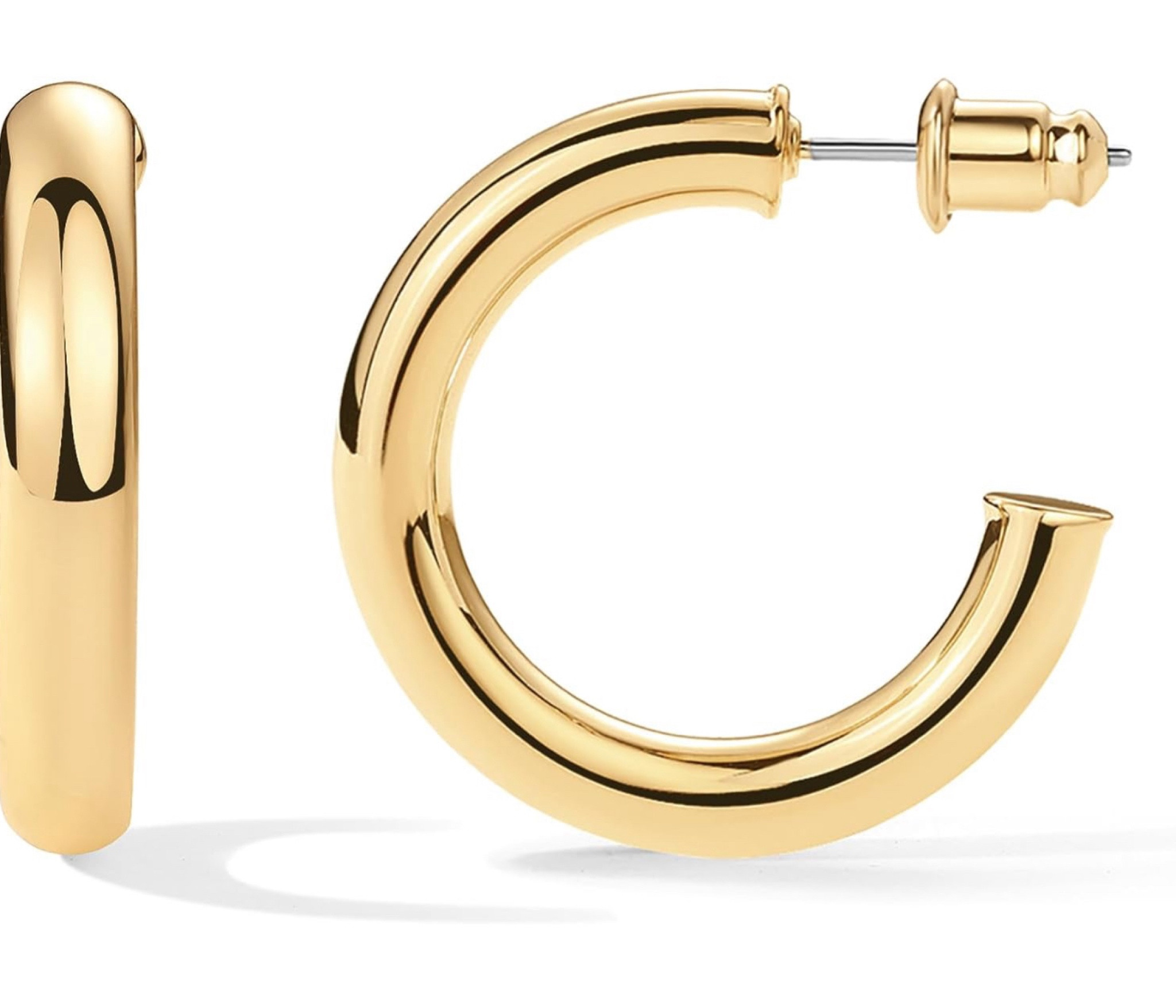 PAVOI 14K Gold Plated Lightweight Chunky Open Hoops for Women | Trendy Gold Hoop Earrings

#LTKFindsUnder50 #LTKStyleTip