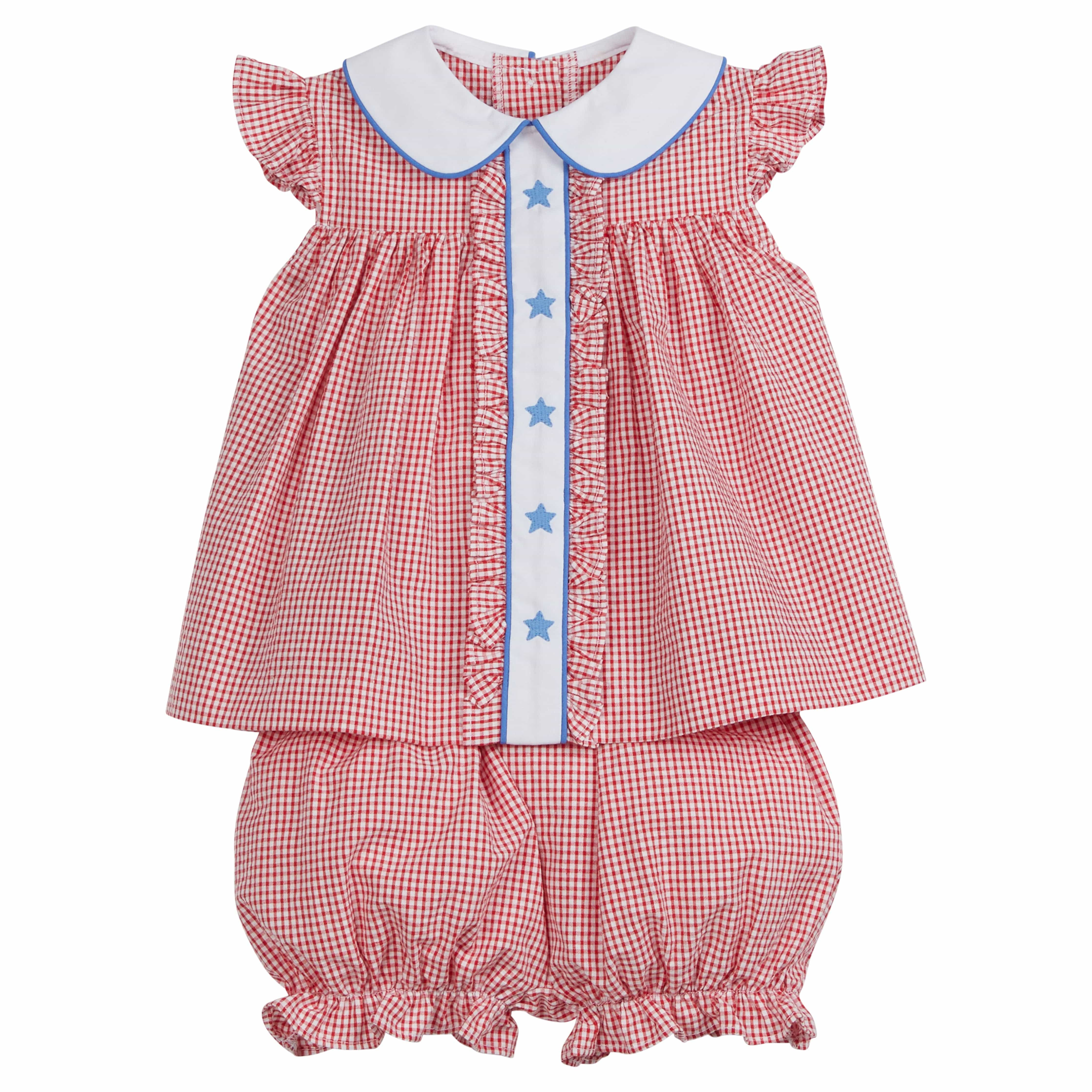 Ruffled Sally Bloomer Set - Stars | Little English