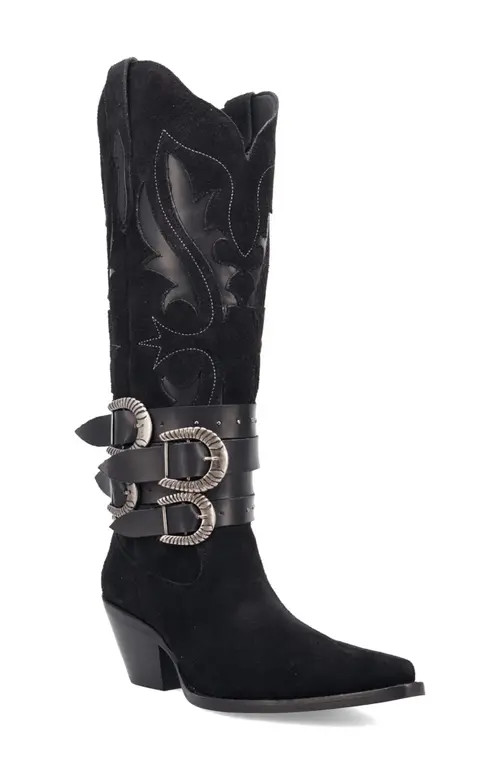 Dingo Buck Wild Knee High Western Boot in Black at Nordstrom, Size 9 | Nordstrom