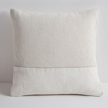 Cotton Canvas Pillow Cover, Stone White, 18""x18"", Set of 2 | West Elm (US)