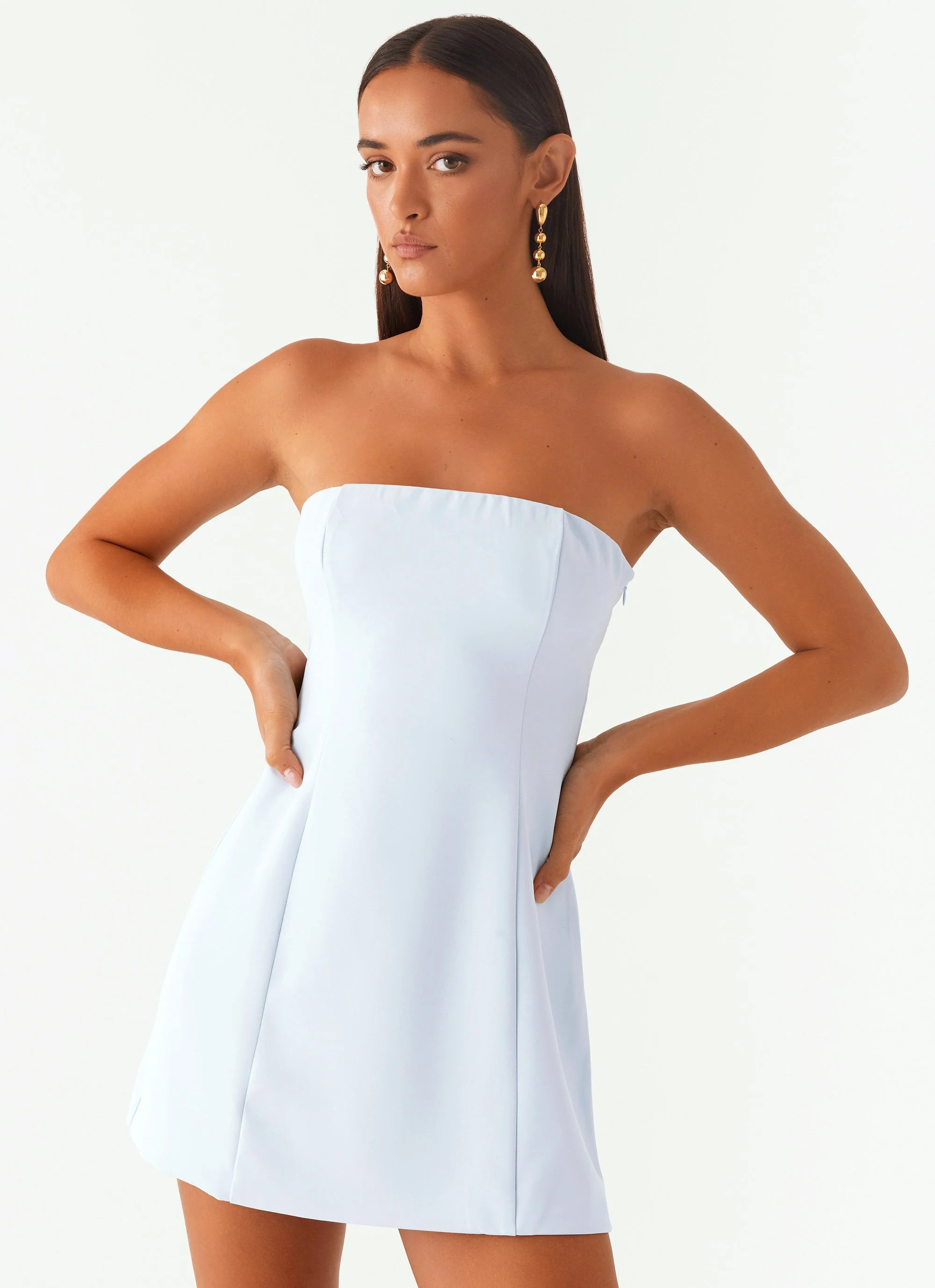 Ayanna Strapless Mini Dress - Blue | Peppermayo (Global)
