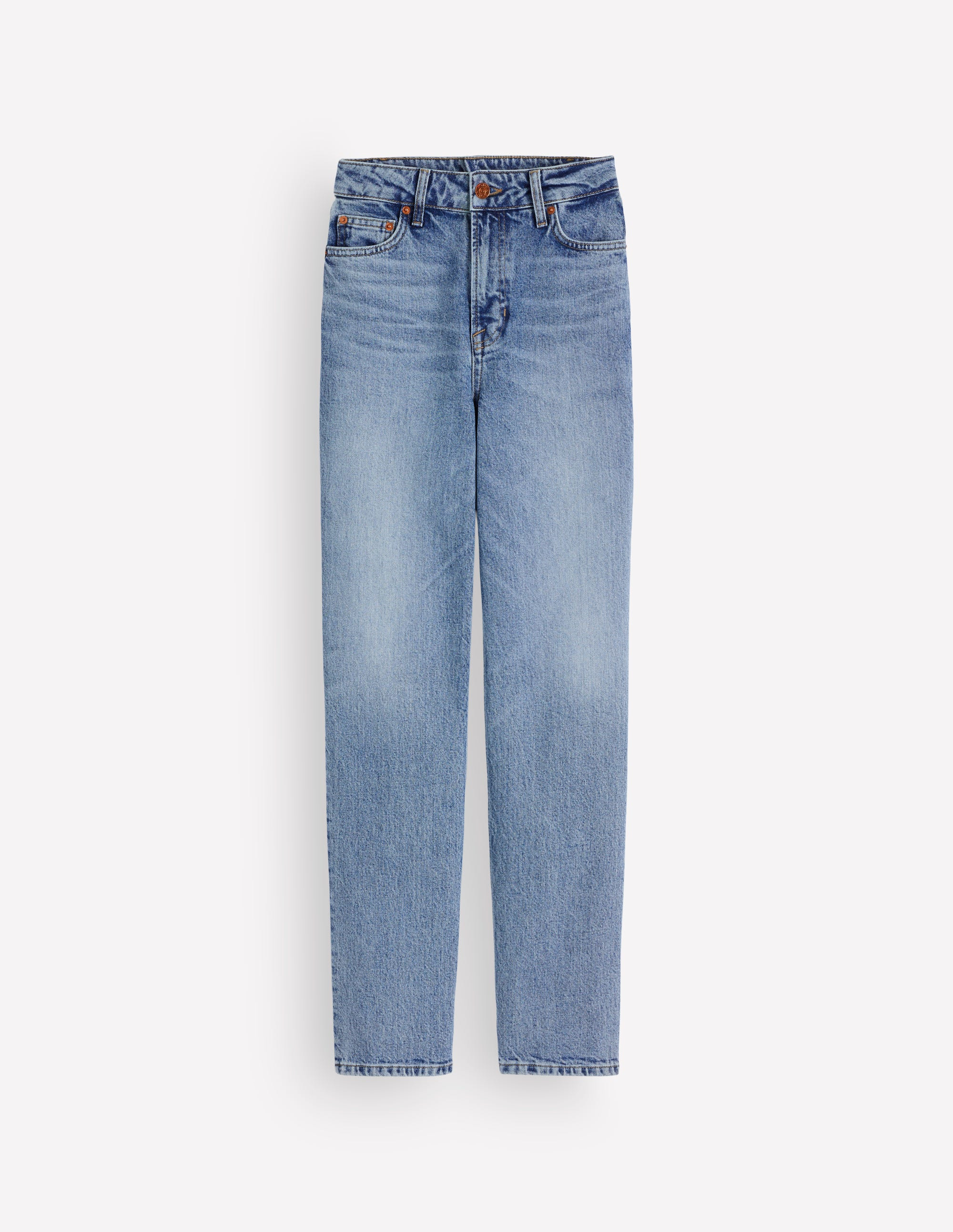 High Rise Straight Jeans-Light Vintage | Boden UK
