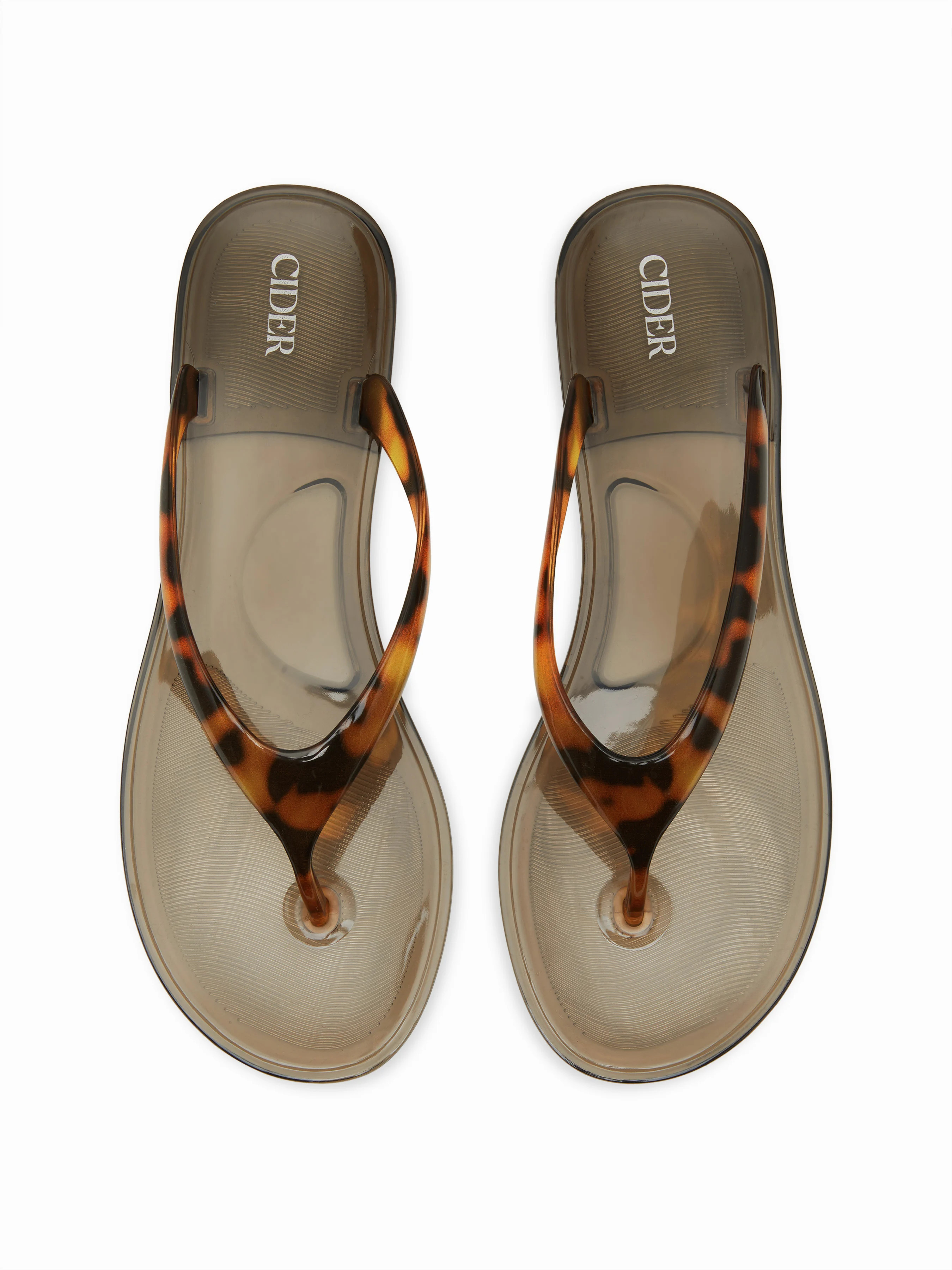 LEOPARD PRINT FLIP-FLOP JELLY SHOES For Buiten Vakantie Zwembad | Cider