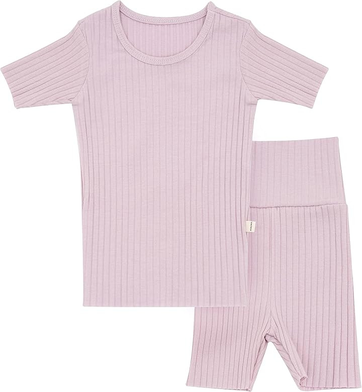 AVAUMA Baby Boys Girls Pajama Set 6M-4T Kids Cute Toddler Snug fit Pjs Ribbed Cotton Modal Short ... | Amazon (US)