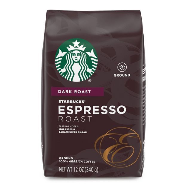 Starbucks Dark Roast Ground Coffee — Espresso Roast — 100% Arabica — 1 bag (12 oz.) | Target