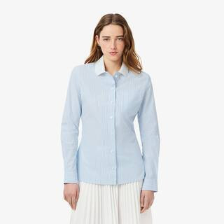 Lacoste Women's Slim Fit Stretch Poplin Shirt - 36 | Lacoste (US)