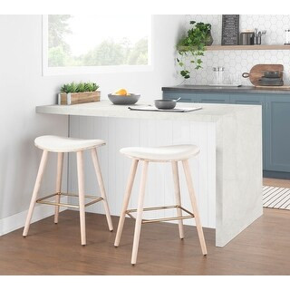 Cooper Grove Albstadt White Washed Counter Stool - Set of 2 | Bed Bath & Beyond