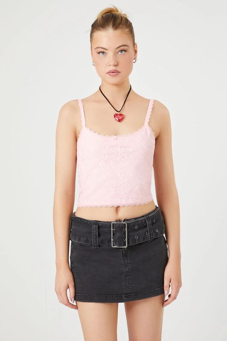Rosette Lace Cropped Cami | Forever 21