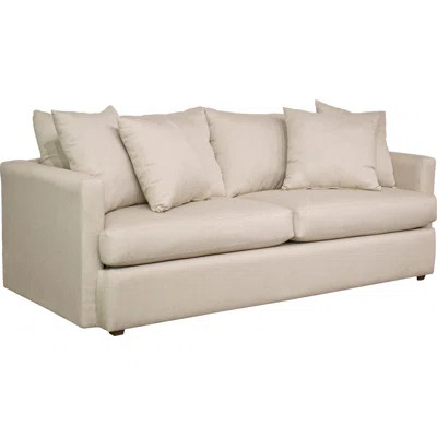 Phokas 93" Square Arm Sofa Mercury Row® Upholstery Color: Linen | Wayfair North America