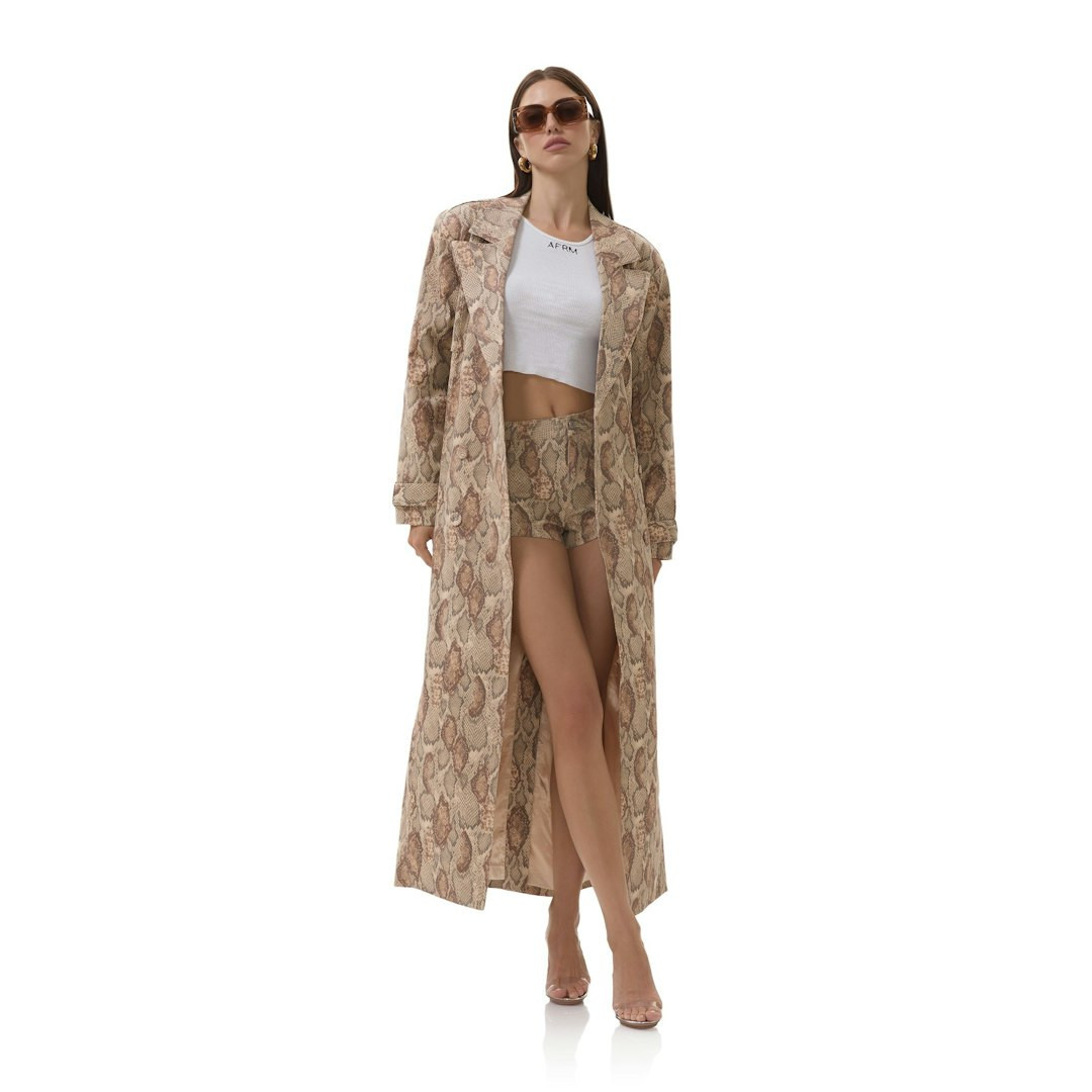 Earhart Trench Coat - Sand Snake | ShopAFRM