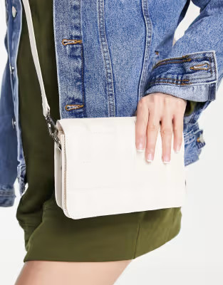SVNX padded crossbody bag in off white | ASOS (Global)