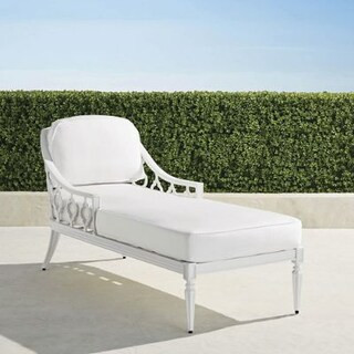 Avery Chaise Lounge with Cushions in White Finish | Frontgate