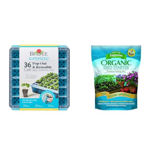 Burpee 36-Cell Seed Starter Tray and Espoma 8qt Organic Seed Starting Mix | Amazon (US)
