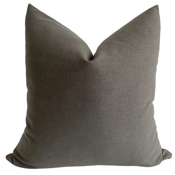 Peppercorn Gray Pillow Cover | Hackner Home (US)