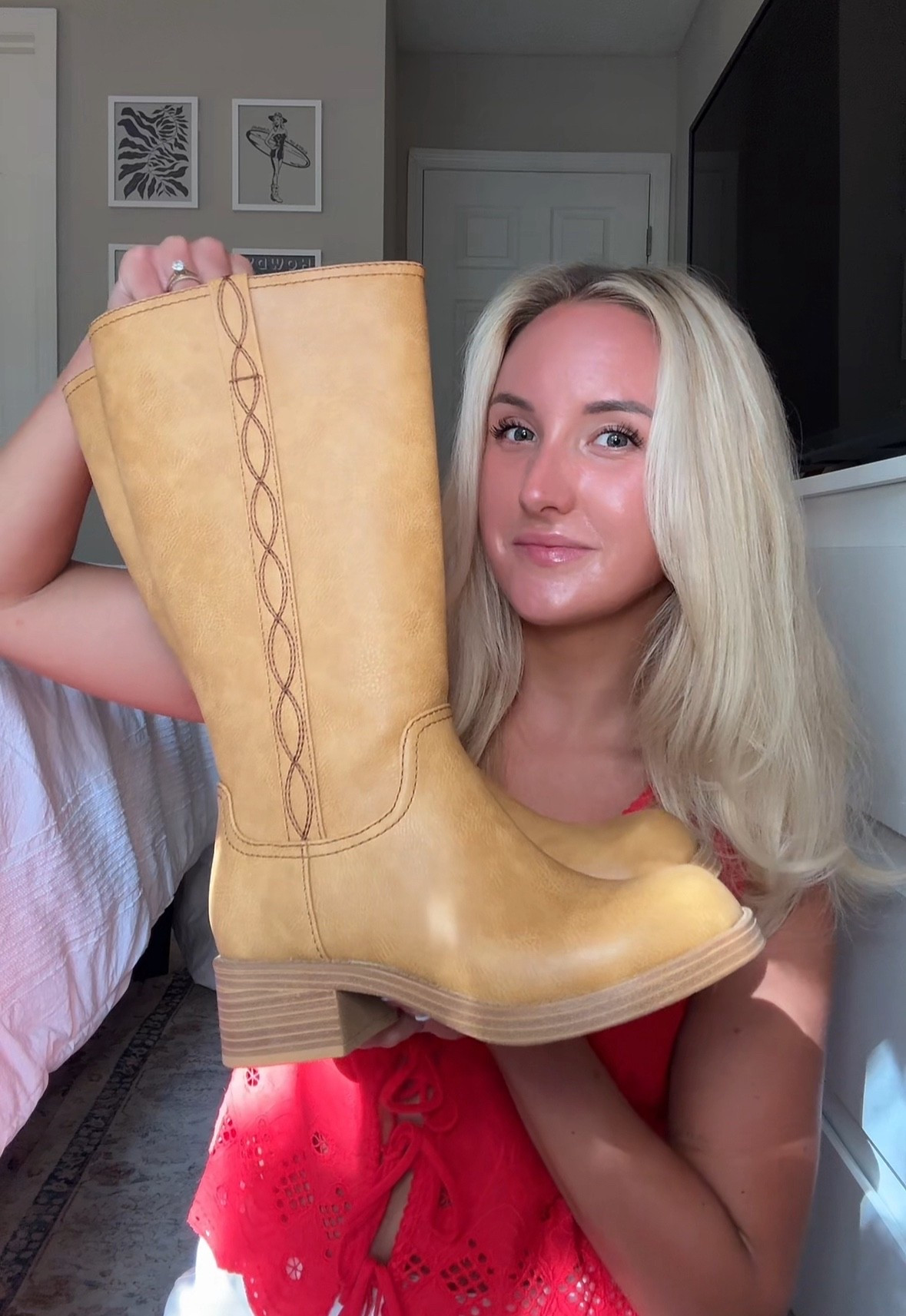 WALMART did whatttt? These boots are $40 after taxes PLUS they showed up to my house in 2 days!! 👏🏼

True to size. SUPER comfy and did I mention they were only $40?? 

#LTKSeasonal #LTKShoeCrush #LTKFindsUnder50