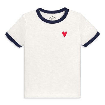 Kids Embroidered Heart Ringer Tee | Nordstrom