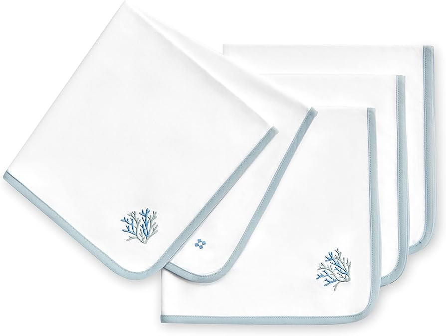 Hofdeco Premium Coastal Cotton Cloth Napkins Set of 4, 20"x20" Washable Fabric for Beach House De... | Amazon (US)