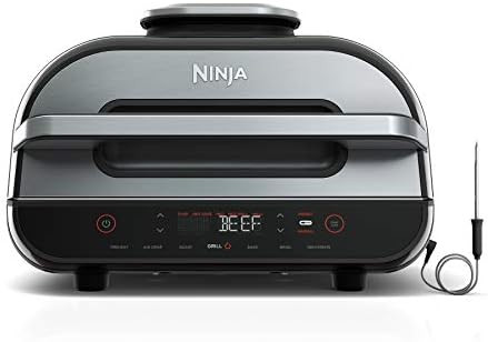 Ninja FG551 Indoor Grill Foodi Smart XL 6-in-1 with 4-Quart Air Fryer Roast Bake Dehydrate Broil ... | Amazon (US)