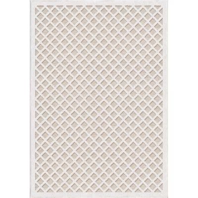 allen + roth  Lifestyle Performance Pippa 8 x 10 Off-white Indoor/Outdoor Trellis Area Rug | Lowe's