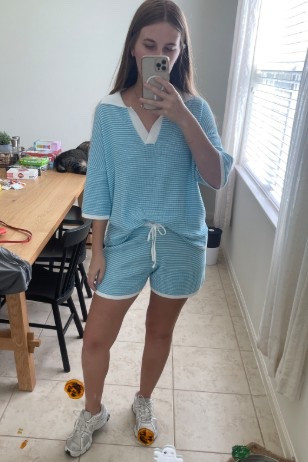 Matching striped knitted set perfect for on the go or lounging at home!

#LTKFindsUnder50