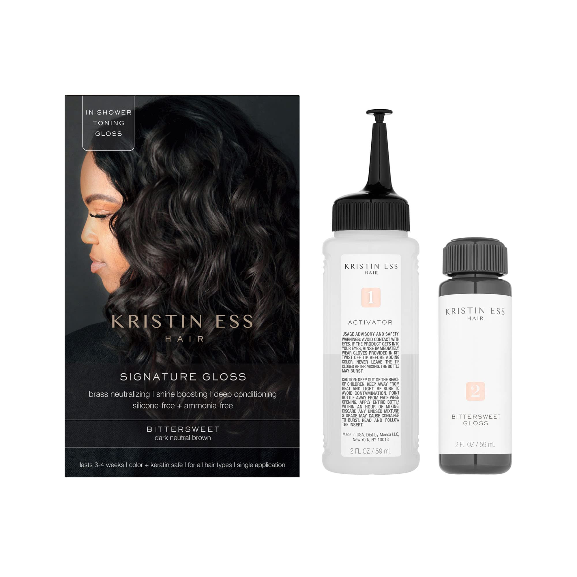 Kristin Ess The One Signature Hair Gloss - Bittersweet: Dark Neutral Brown | Amazon (US)