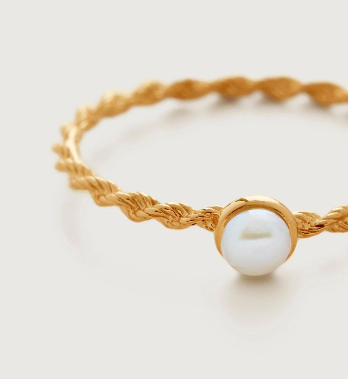 Corda Skinny Pearl Ring | Monica Vinader (Global)